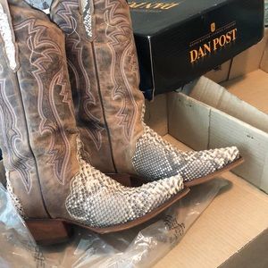 Dan post snake skin cowboy boots